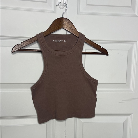 Abercrombie & Fitch Tops - Abercrombie & Fitch Brown Crop Tank Ribbed High Neck Y2K Medium